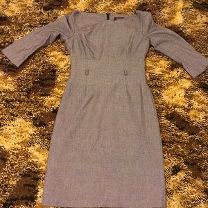 Grey Tahari Dotted Off Shoulder Dress